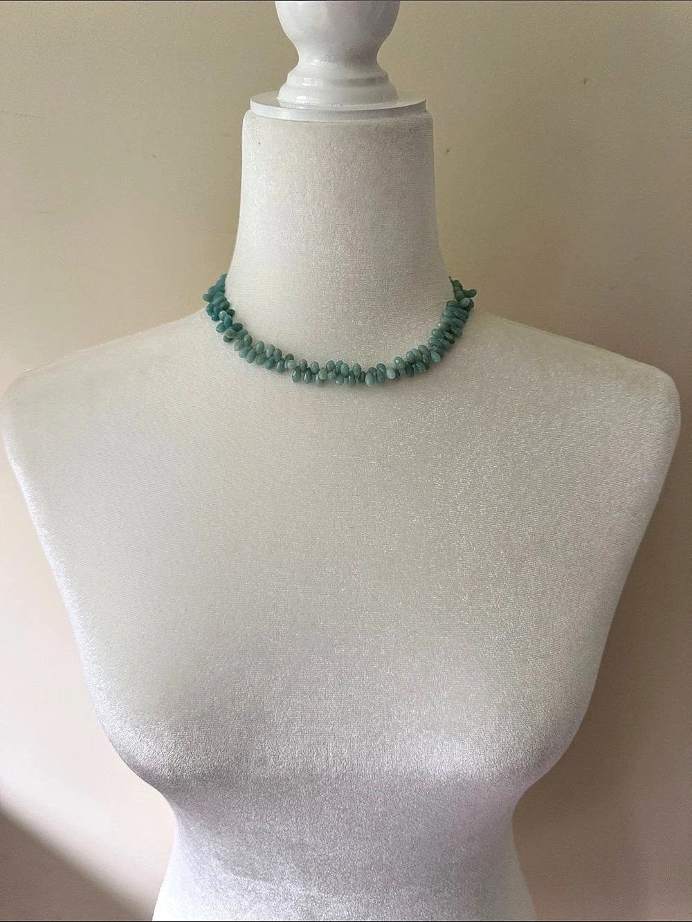 Women’s Blueish Green Beaded Toggle Clasp Necklace